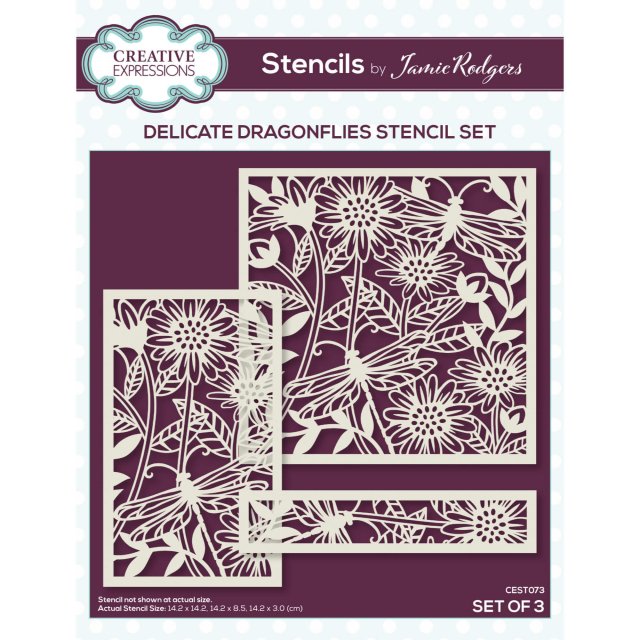 Jamie Rodgers Creative Expressions Stencils By Jamie Rodgers Delicate Dragonflies | Set of 3