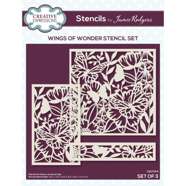 Jamie Rodgers Creative Expressions Stencils By Jamie Rodgers Wings Of Wonder | Set of 3