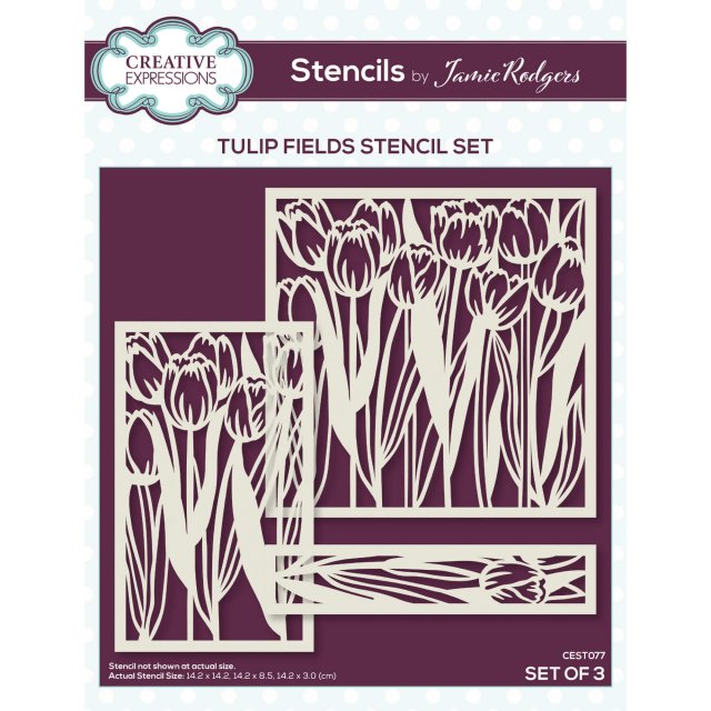 Jamie Rodgers Creative Expressions Stencils By Jamie Rodgers Tulip Fields | Set of 3