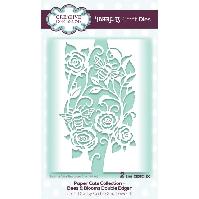 Paper Cuts Creative Expressions Craft Dies Paper Cuts Collection Bees & Blooms Double Edger | Set of 2