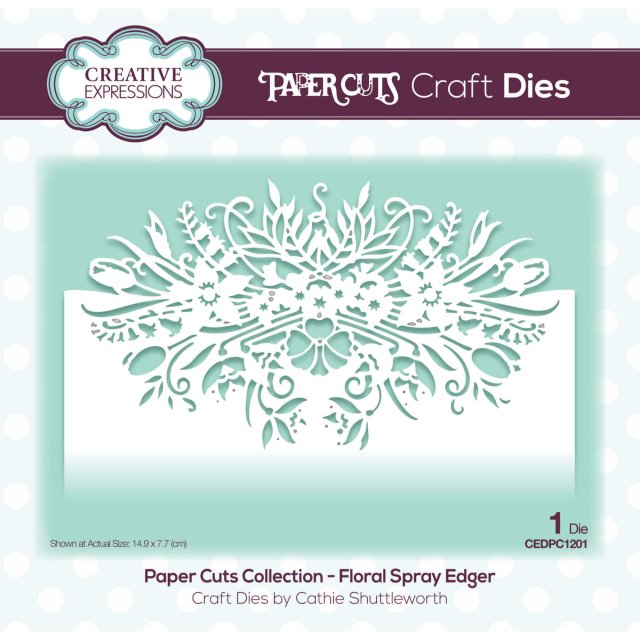 Paper Cuts Creative Expressions Craft Dies Paper Cuts Collection Floral Spray Edger