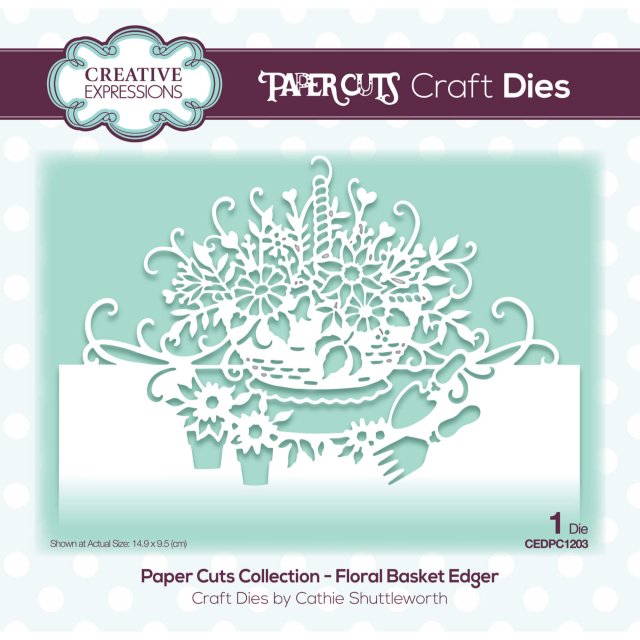 Paper Cuts Creative Expressions Craft Dies Paper Cuts Collection Floral Basket Edger