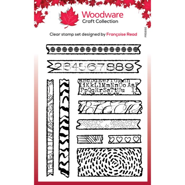 Woodware Woodware Clear Stamps Scrap Washi | Set of 10
