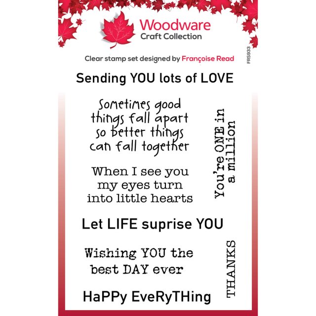 Woodware Woodware Clear Stamps Happy Everything | Set of 8