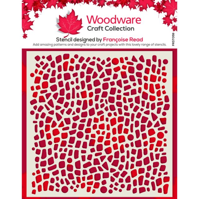 Woodware Woodware Stencil Pebble Dash | 6 x 6 inch