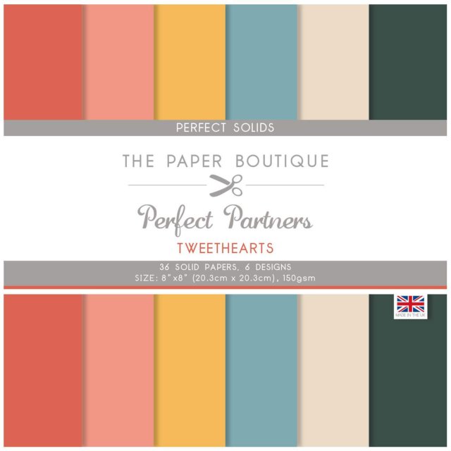 The Paper Boutique The Paper Boutique Perfect Partners Tweethearts 8 x 8 inch Perfect Solids  | 36 sheets