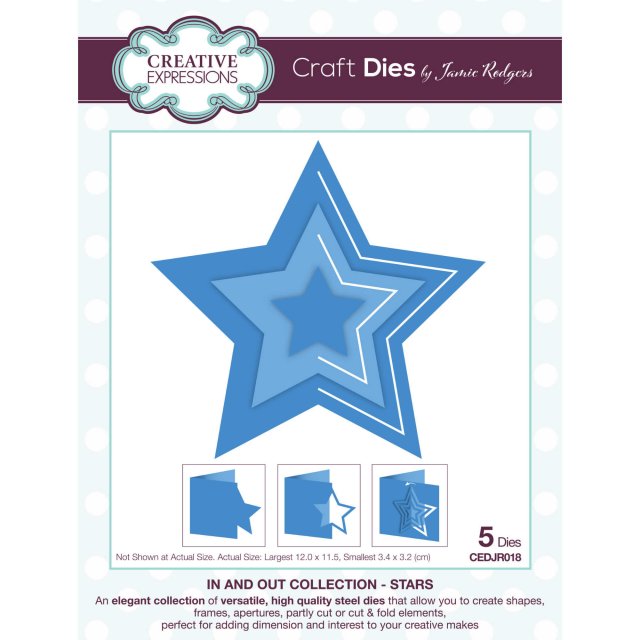 Jamie Rodgers Jamie Rodgers Craft Die In and Out Collection Stars | Set of 5