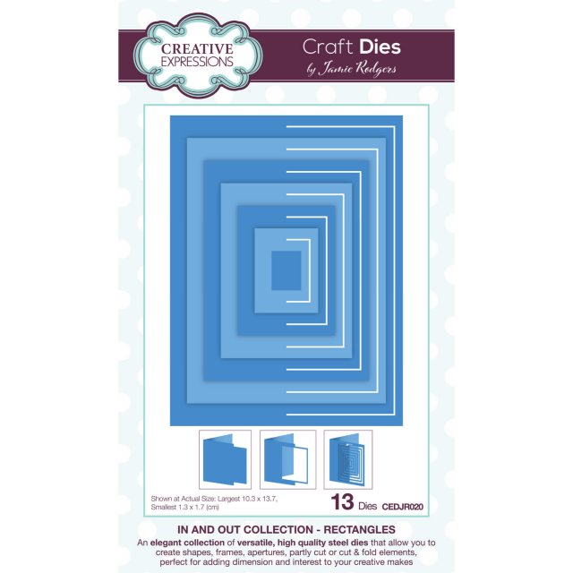 Jamie Rodgers Jamie Rodgers Craft Die In and Out Collection Rectangles | Set of 13