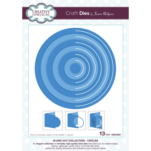 Jamie Rodgers Jamie Rodgers Craft Die In and Out Collection Circles | Set of 13