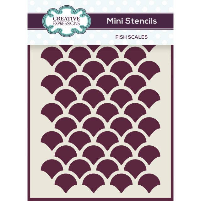 Creative Expressions Creative Expressions Mini Stencil Fish Scales | 4 x 3 inch