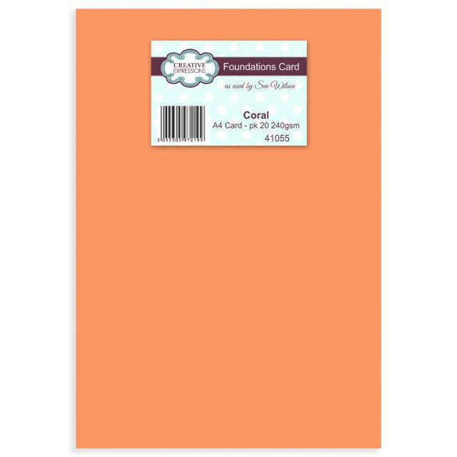 Creative Expressions Foundation A4 Card Pack Coral