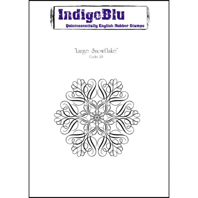 IndigoBlu Stamps IndigoBlu A6 Rubber Mounted Stamp Large Snowflake