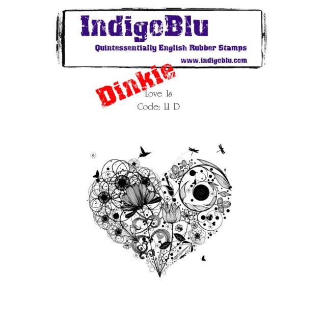 IndigoBlu Stamps IndigoBlu A7 Rubber Mounted Stamp Dinkie Love Is
