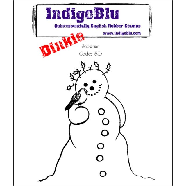 IndigoBlu Stamps IndigoBlu A7 Rubber Mounted Stamp Dinkie Snowman