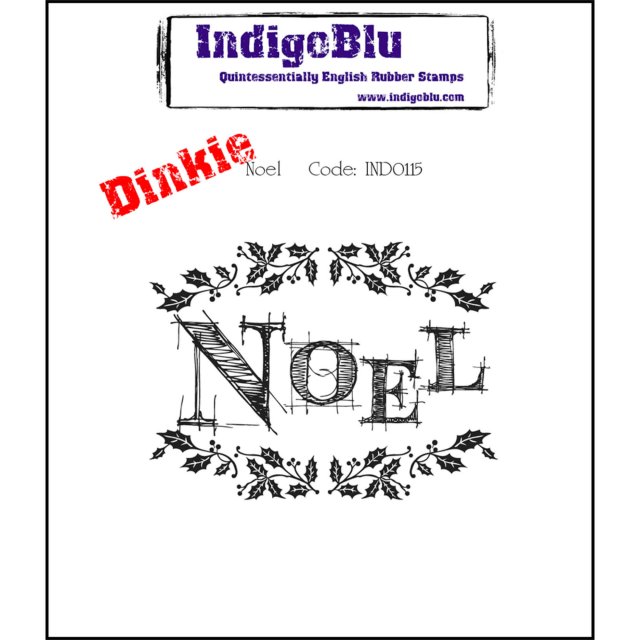 IndigoBlu Stamps IndigoBlu A7 Rubber Mounted Stamp Dinkie Noel