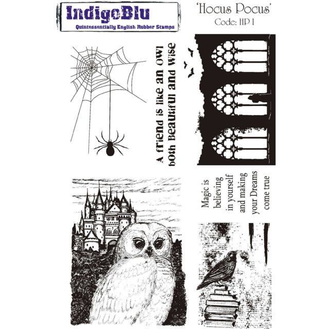 IndigoBlu Stamps IndigoBlu A5 Rubber Mounted Stamp Hocus Pocus | Set of 6