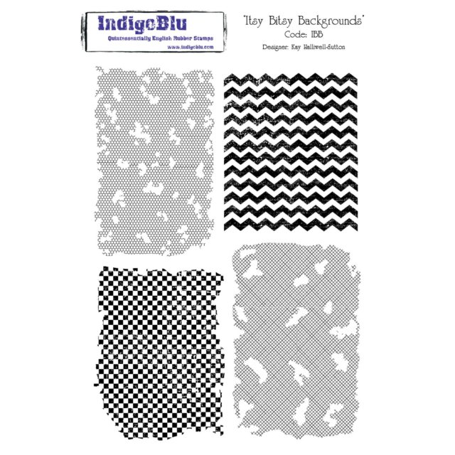 IndigoBlu Stamps IndigoBlu A5 Rubber Mounted Stamp Itsy Bitsy Backgrounds | Set of 4