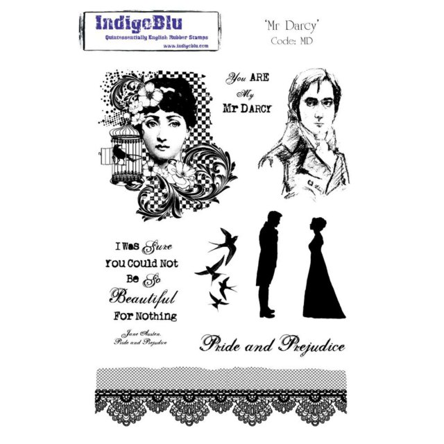 IndigoBlu Stamps IndigoBlu A5 Rubber Mounted Stamp Mr Darcy | Set of 9