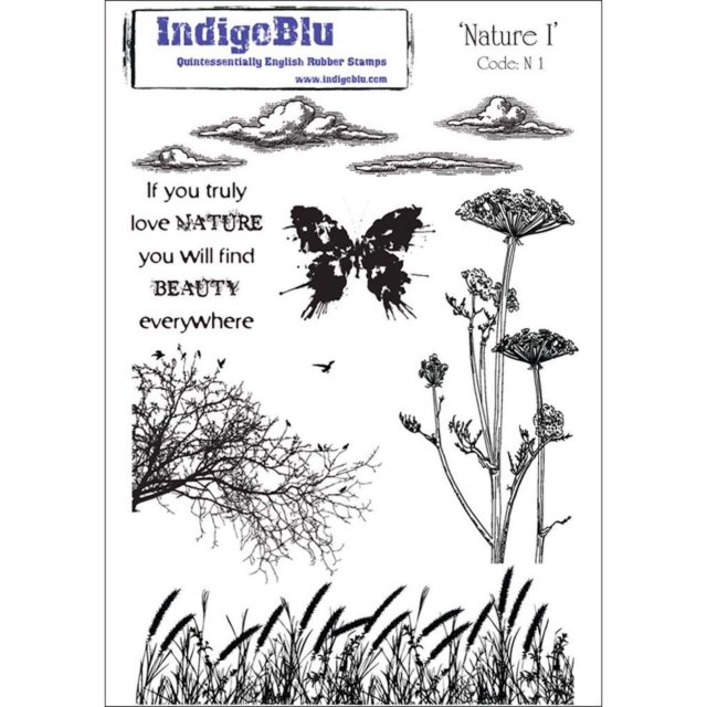 IndigoBlu Stamps IndigoBlu A5 Rubber Mounted Stamp Nature I | Set of 10