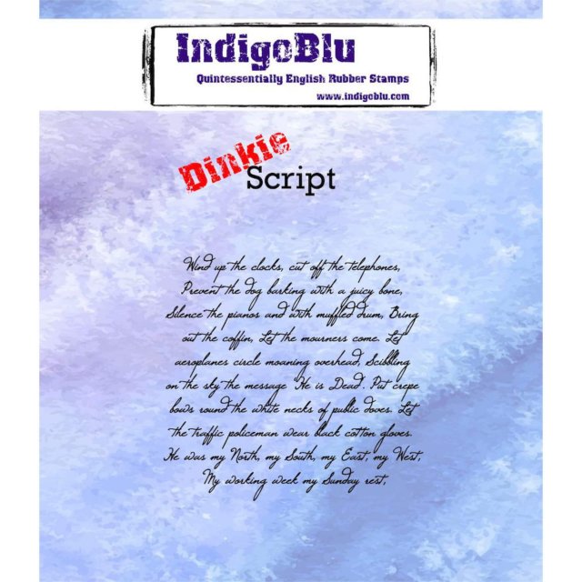 IndigoBlu Stamps IndigoBlu A7 Rubber Mounted Stamp Dinkie Script