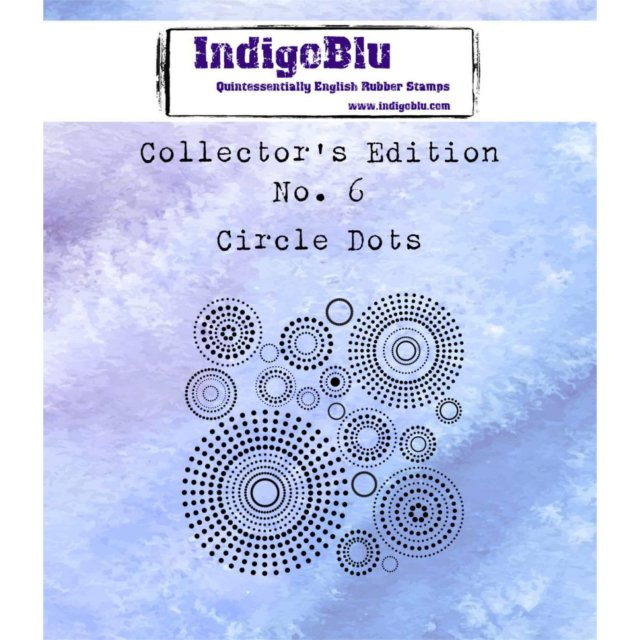IndigoBlu Stamps IndigoBlu A7 Rubber Mounted Stamp Collectors Edition No  6 - Circle Dots