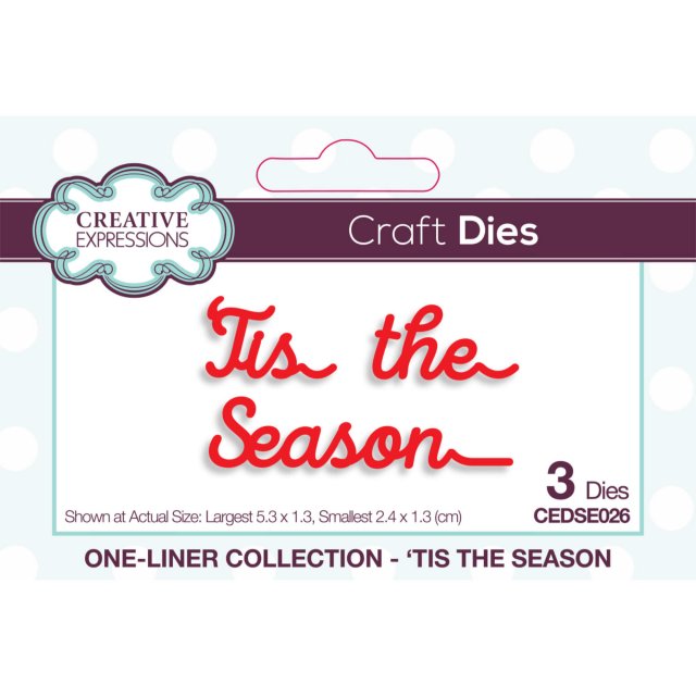 Creative Expressions Creative Expressions Craft Dies One-Liner Collection 'Tis the Season | Set of 3