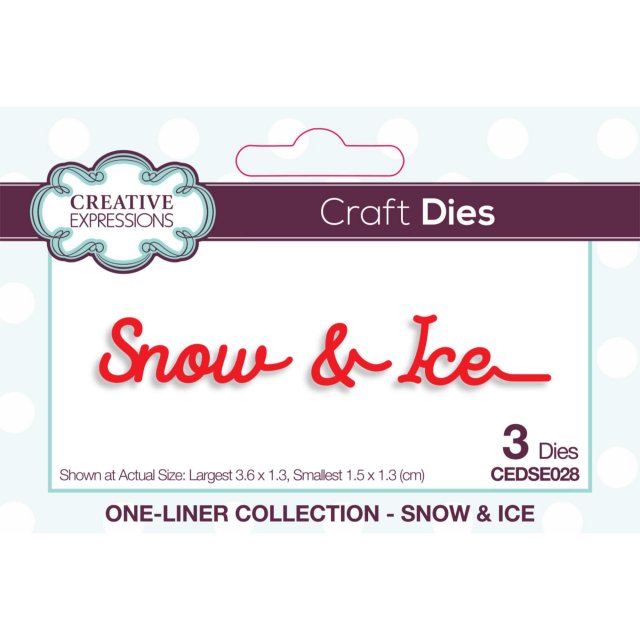 Creative Expressions Creative Expressions Craft Dies One-Liner Collection Snow & Ice | Set of 3