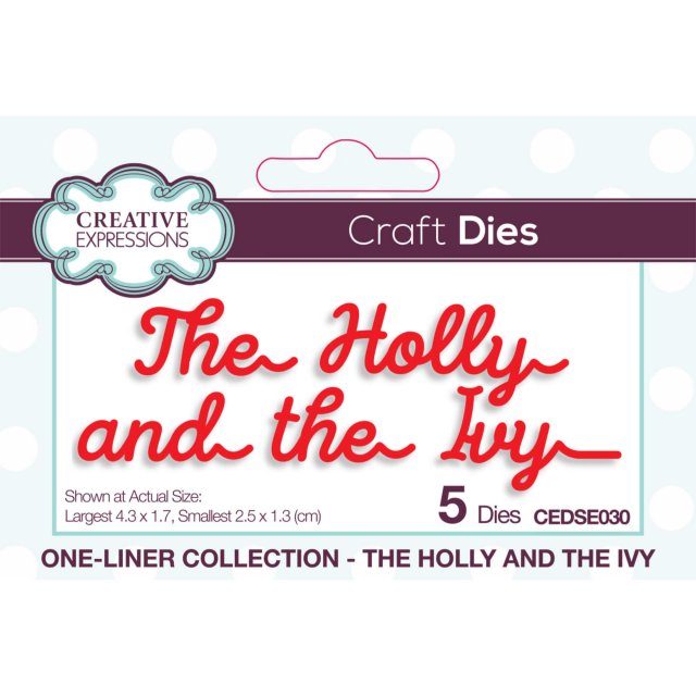 Creative Expressions Creative Expressions Craft Dies One-Liner Collection The Holly and the Ivy | Set of 5