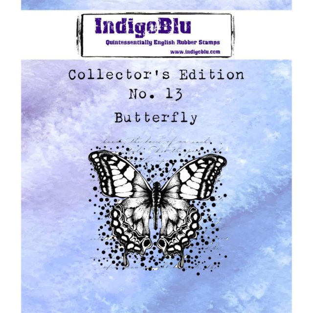 IndigoBlu Stamps IndigoBlu A7 Rubber Mounted Stamp Collectors Edition No 13 - Butterfly