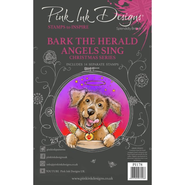 Pink Ink Designs Pink Ink Designs Clear Stamp Bark The Herald Angels Sing | Set of 14