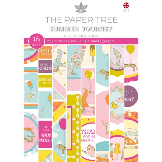 The Paper Tree The Paper Tree Summer Journey A4 Die Cut Sheets | 16 sheets