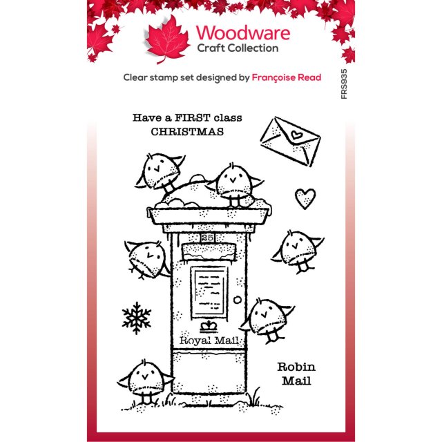 Woodware Woodware Clear Stamps Robin Post | Set of 7