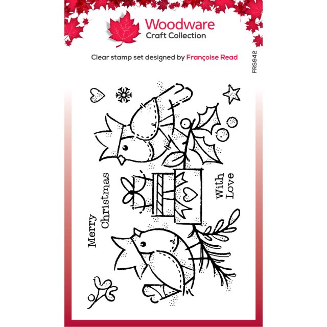 Woodware Woodware Clear Stamps Robin Party | Set of 7