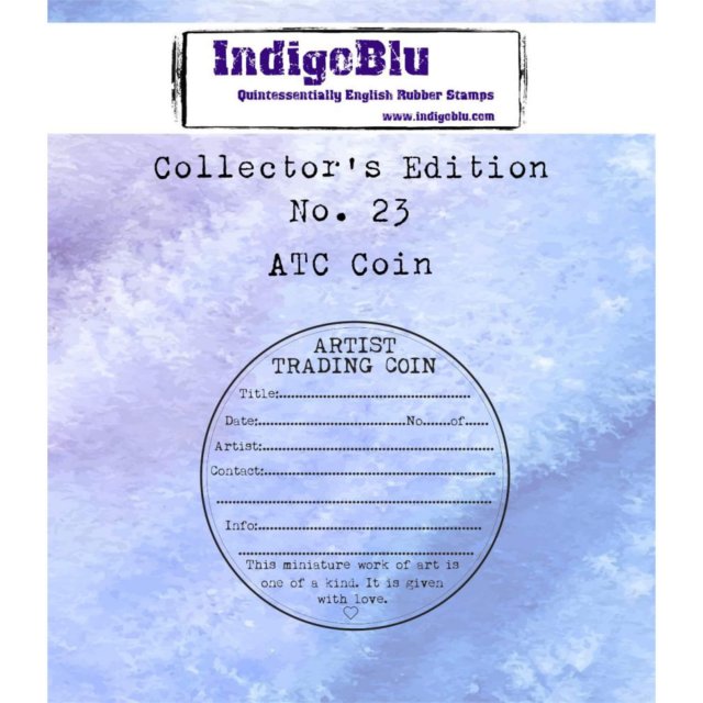 IndigoBlu Stamps IndigoBlu A7 Rubber Mounted Stamp Collectors Edition No 23 - ATC Coin