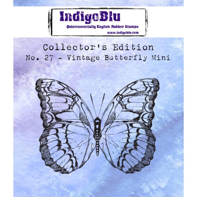 IndigoBlu Stamps IndigoBlu A7 Rubber Mounted Stamp Collectors Edition No 27 - Vintage Butterfly Mini