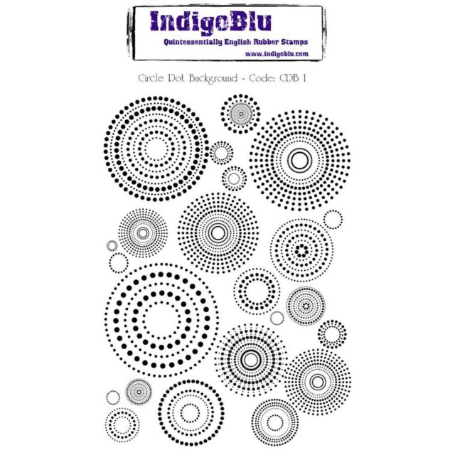 IndigoBlu Stamps IndigoBlu A6 Rubber Mounted Stamp Circle Dot Background