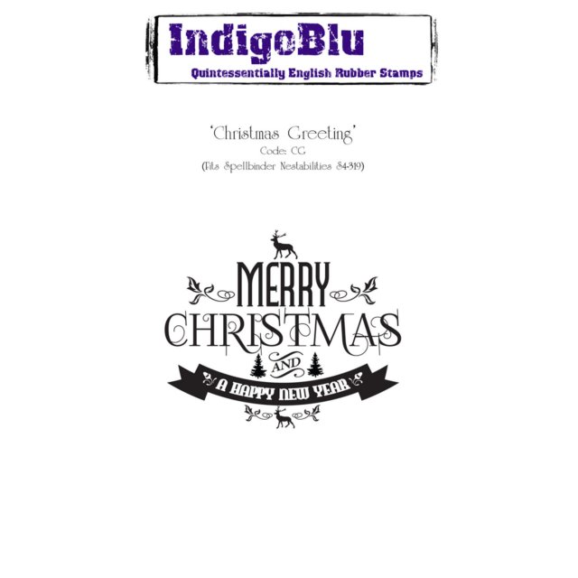 IndigoBlu Stamps IndigoBlu A6 Rubber Mounted Stamp Christmas Greeting
