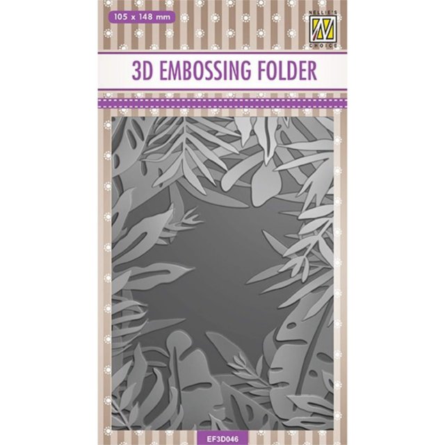 Nellie Snellen Nellie Snellen 3D Embossing Folder Tropical Leaves