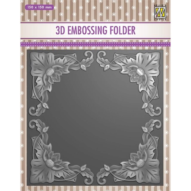 Nellie Snellen Nellie Snellen 3D Embossing Folder Exotic Flower Frame