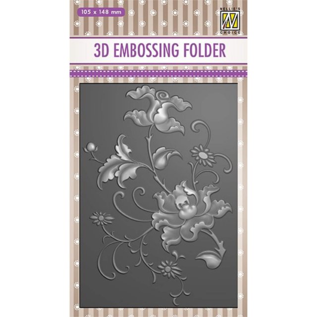 Nellie Snellen Nellie Snellen 3D Embossing Folder Exotic Flower