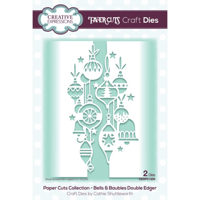Paper Cuts Creative Expressions Craft Dies Paper Cuts Double Edger Collection Bells & Baubles | Set of 2