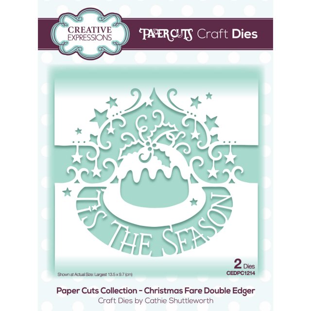 Paper Cuts Creative Expressions Craft Dies Paper Cuts Double Edger Collection Christmas Fare | Set of 2