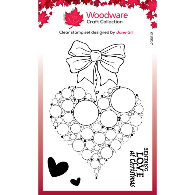 Woodware Woodware Clear Stamps Big Bubble Bauble Heart | Set of 4