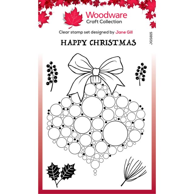 Woodware Woodware Clear Stamps Big Bubble Bauble Twigs & Berries | Set of 6