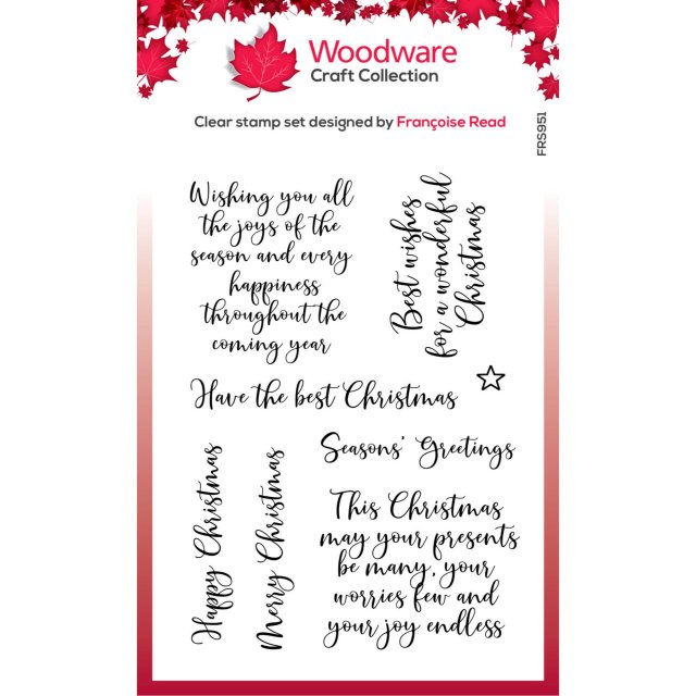 Woodware Woodware Clear Stamps Loving Christmas | Set of 8
