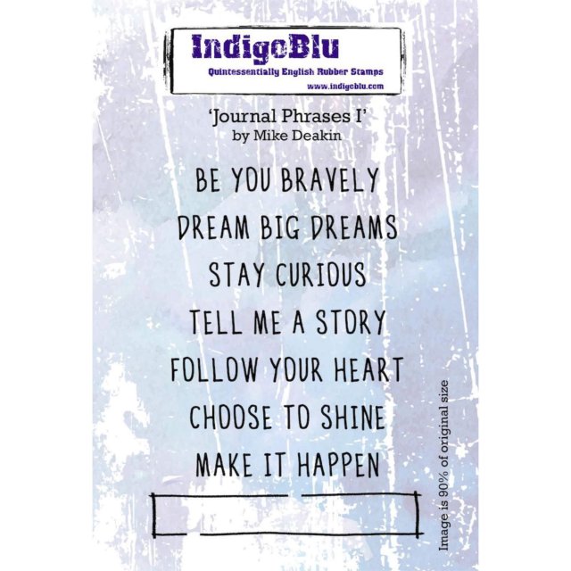 IndigoBlu Stamps IndigoBlu A6 Rubber Mounted Stamp Journal Phrases I | Set of 8