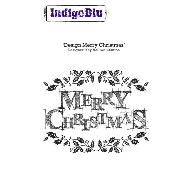 IndigoBlu Stamps IndigoBlu A6 Rubber Mounted Stamp Design Merry Christmas