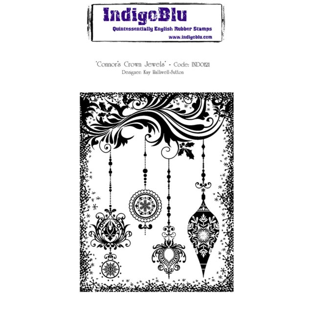IndigoBlu Stamps IndigoBlu A6 Rubber Mounted Stamp Connor’s Crown Jewels