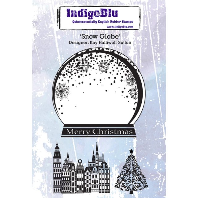 IndigoBlu Stamps IndigoBlu A6 Rubber Mounted Stamp Snow Globe | Set of 4