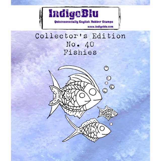 IndigoBlu Stamps IndigoBlu A7 Rubber Mounted Stamp Collectors Edition No 40 - Fishies | Set of 3